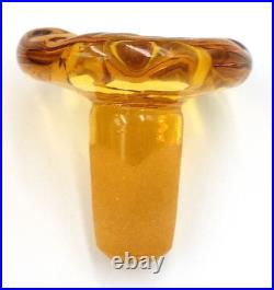 Vintage Blenko Glass 7915s Textured Wheat Barnwood Collection Decanter