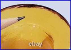 Vintage Blenko Glass 7915s Textured Wheat Barnwood Collection Decanter