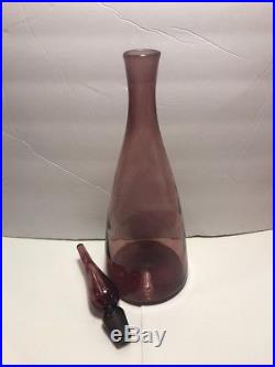 Vintage Blenko Glass #920 By Winslow Anderson 16 1/2 Amethyst Decanter C1960