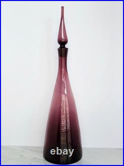 Vintage Blenko Glass 920L Purple Amethyst Decanter