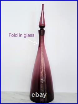 Vintage Blenko Glass 920L Purple Amethyst Decanter