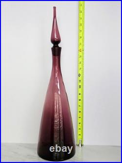 Vintage Blenko Glass 920L Purple Amethyst Decanter