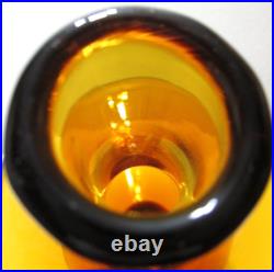 Vintage Blenko Glass Decanter NO Stopper # 6212 Amber 11 3/4 Tall