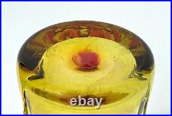 Vintage Blenko Handmade Glass 669 Decanter in Tangerine Myers MCM Design