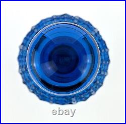 Vintage Blenko Handmade Glass 7024 Grenade Decanter in Turquoise