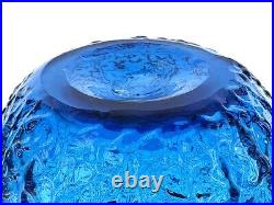Vintage Blenko Handmade Glass 7024 Grenade Decanter in Turquoise