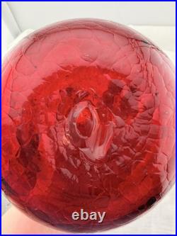 Vintage Blenko Red Glass Decanter Hand Blown Mid Century Modern Art Glass Ruby Vintage Blenko Red Glass Decanter Hand Blown Mid Century Modern Art Glass Ruby