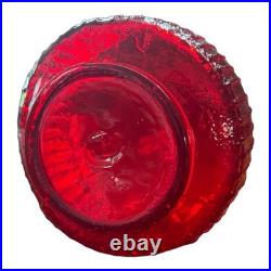 Vintage Blenko Red Texturized Art Glass Decanter (Attr. Wayne Husted)