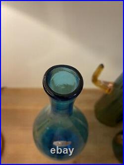 Vintage Blenko Turquoise 6528S Decanter