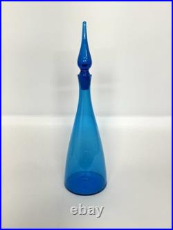 Vintage Blenko Turquoise 920 M Glass Decanter Winslow Anderson with Stopper