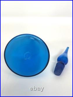 Vintage Blenko Turquoise 920 M Glass Decanter Winslow Anderson with Stopper