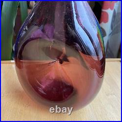 Vintage Blenko Winslow Anderson #49 Amethyst Pinched Glass Decanter withStopper