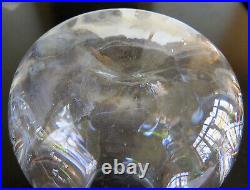 Vintage Blown Glass Decanter Paneled Onion Stopper Blenko