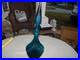 Vintage-Blue-Glass-Genie-Bottle-Wine-Bottle-Decanter-Italy-Estate-Find-01-plyx