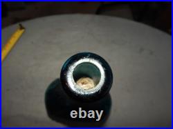 Vintage Blue Glass Genie Bottle Wine Bottle Decanter Italy Estate Find