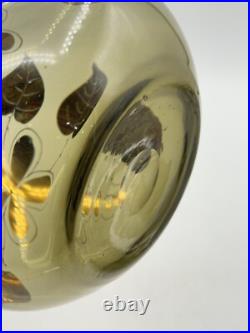 Vintage Bohemian 1950's Ludwig Moser & Sons Glass Decanter and Wine Glass Set