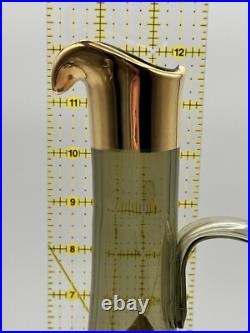 Vintage Bohemian 1950's Ludwig Moser & Sons Glass Decanter and Wine Glass Set