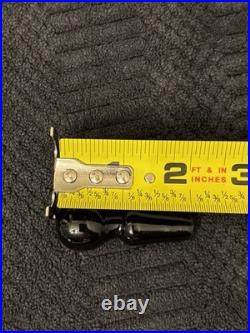 Vintage Bohemian Crystal Cut Glass DecantersBlack StoppersSet Of 3