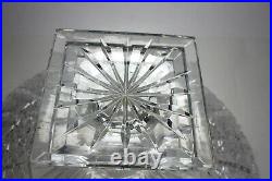 Vintage Bohemian Crystal Glass Footed Bowl-Vase 14-Diam