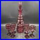 Vintage-Bohemian-Czech-Cranberry-Etched-Glass-Decanter-and-6-Cordial-Glasses-Set-01-nwh