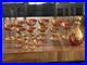 Vintage-Bohemian-Czech-Cranberry-Glass-Decanter-Set-Gold-Gilt-Enamel-Floral-01-ma