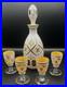 Vintage-Bohemian-Decanter-4-Glasses-Moser-Czech-Cased-Glass-Cut-to-Amber-Roses-01-ijh
