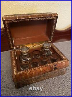 Vintage Book Tantalus / Liquor Box / Decanter Set / Cellaret