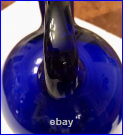 Vintage Cambridge Cobalt Blue Glass Ball Decanter Withstopper & 6 Glasses Mint Vintage Cambridge Cobalt Blue Glass Ball Decanter Withstopper & 6 Glasses Mint