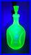 Vintage-Cambridge-Green-Uranium-Dimpled-Pinched-GLASS-DECANTER-10-3-4-T-01-dv