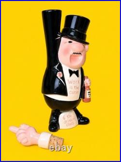Vintage Ceramic Figural Decanter Gentleman Top Hat Whiskey Barware Liquor Bottle Vintage Ceramic Figural Decanter Gentleman Top Hat Whiskey Barware Liquor Bottle