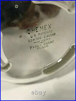 Vintage Chemex Coffee Travel Carafe Pyrex Rare Green Stamp 3 cups Made In USA 8