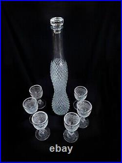 Vintage Classic 7 Pcs Crystal Decanter Set with Glasses