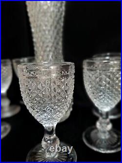 Vintage Classic 7 Pcs Crystal Decanter Set with Glasses