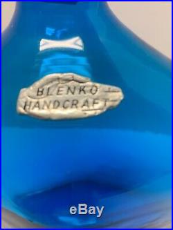 Vintage Classic Blue Blenko Decanter