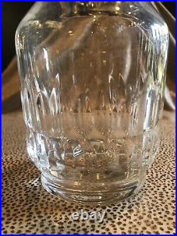Vintage Clear Crystal Glass Baccarat Liquor Decanter Hallmarked