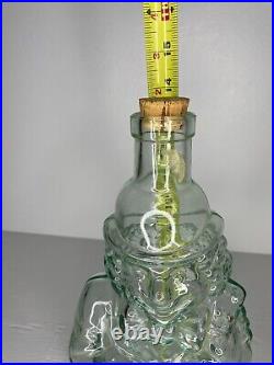 Vintage Clear Glass Clown Decanter Wine Bottle Made In Italy 14
