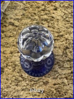 Vintage Cobalt Blue Cut to Clear Lead Crystal Decanter 550 8.1.25