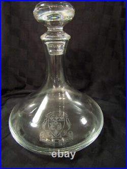 Vintage Commanderies de Bordeaux Glass Decanter Wine Carafe Spirits 1 Liter