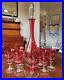 Vintage-Cranberry-Red-Lustre-Etched-Glass-18-Decanter-and-6-6-tall-Glasses-01-yiqy