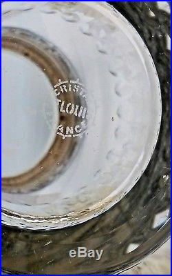 Vintage Cristal St. Louis France Crystal Glass Cocktail Decanter Silver Top