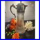 Vintage-Crystal-Claret-Jug-Heavy-Pressed-Glass-Silverplate-Decanter-Victorian-01-yti