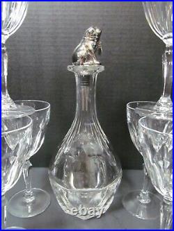 Vintage Crystal Decanter & 6 Glass Set
