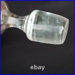 Vintage Crystal Decanter etched balloon base hand blown with stopper