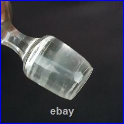 Vintage Crystal Decanter etched balloon base hand blown with stopper