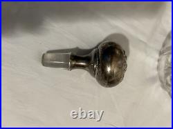 Vintage Crystal Glass Decanter Gorham Sterling Stopper