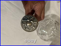Vintage Crystal Glass Decanter Gorham Sterling Stopper
