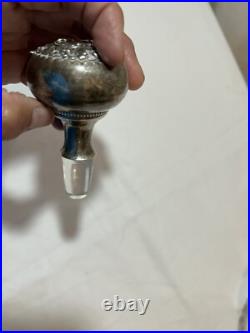 Vintage Crystal Glass Decanter Gorham Sterling Stopper