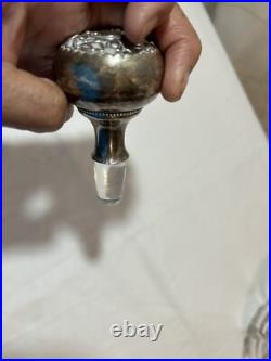 Vintage Crystal Glass Decanter Gorham Sterling Stopper