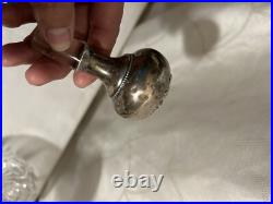 Vintage Crystal Glass Decanter Gorham Sterling Stopper