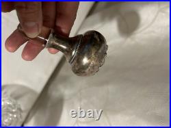 Vintage Crystal Glass Decanter Gorham Sterling Stopper